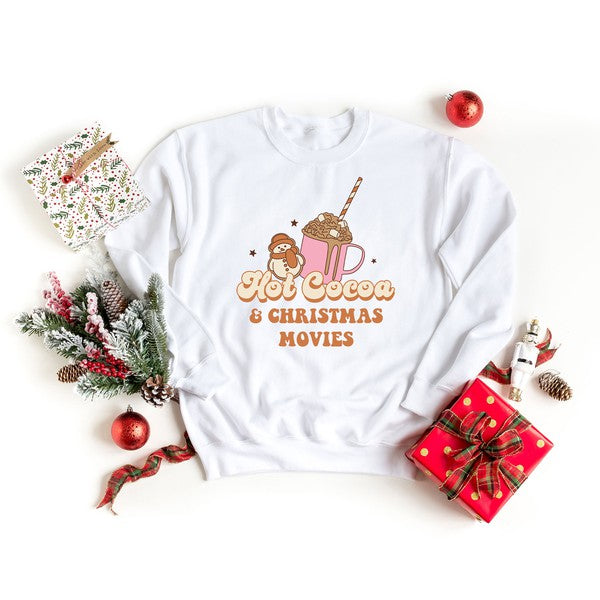 Hot Cocoa And Christmas Movies Graphic Sweatshirt