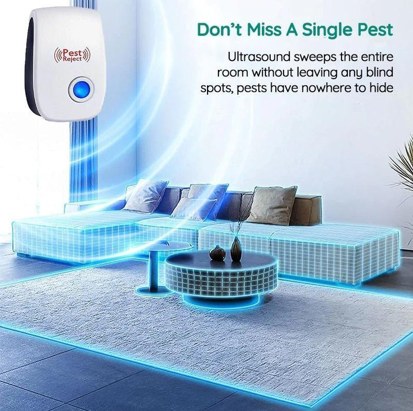 2025 Upgraded Ultrasonic Pest Repeller - Eco-Friendly Solution for Roaches, Rodents, and More - 6 Pack