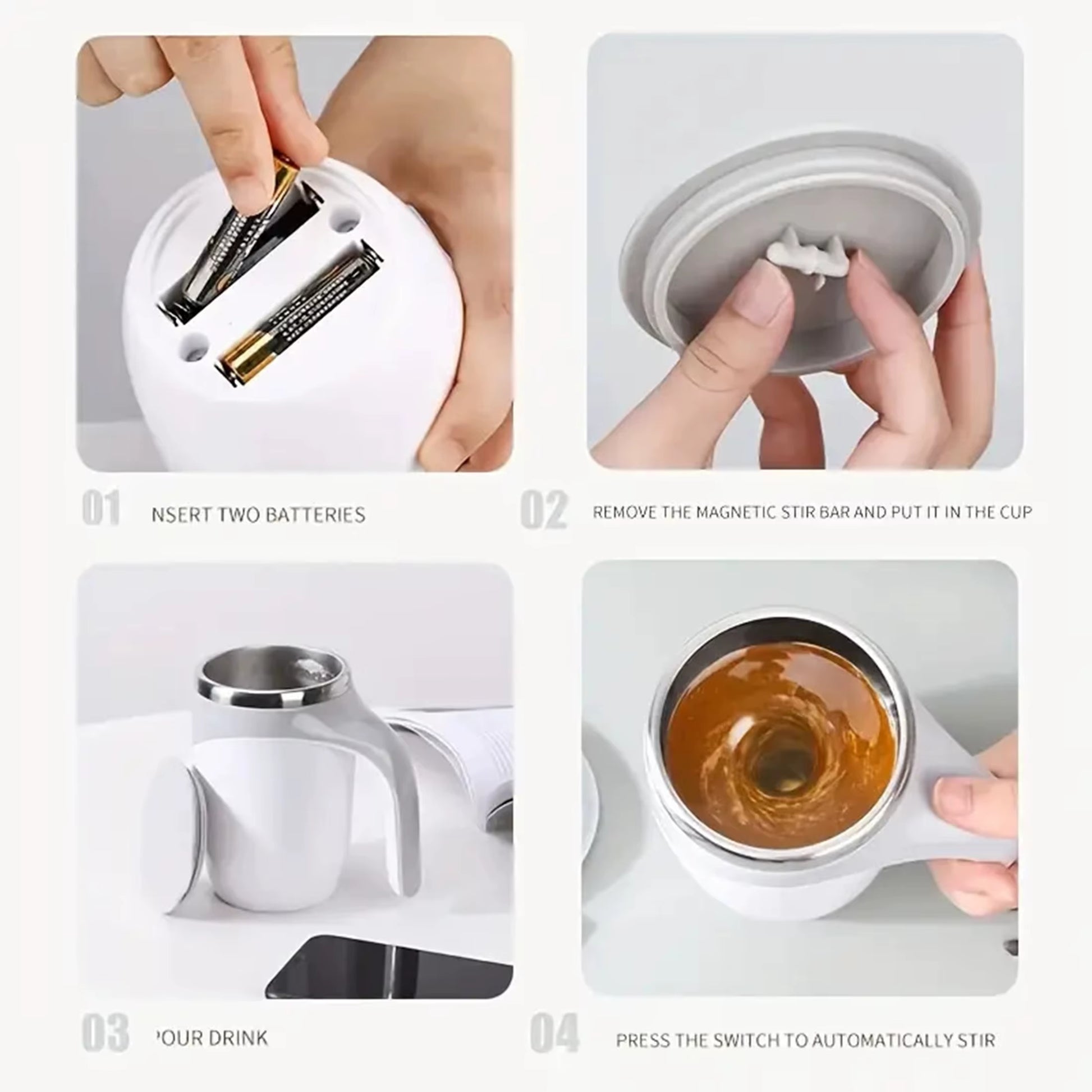 Effortless Mixing with the 1Pc Automatic Stirring Magnetic Cup - Perfect for Coffee and Milkshakes!