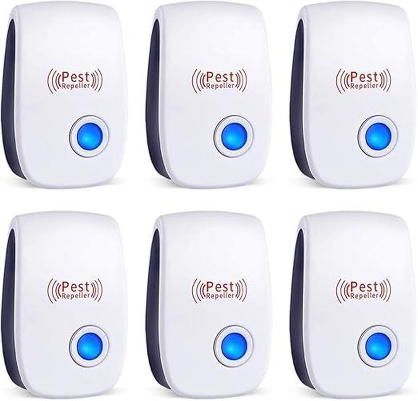 2025 Upgraded Ultrasonic Pest Repeller - Eco-Friendly Solution for Roaches, Rodents, and More - 6 Pack