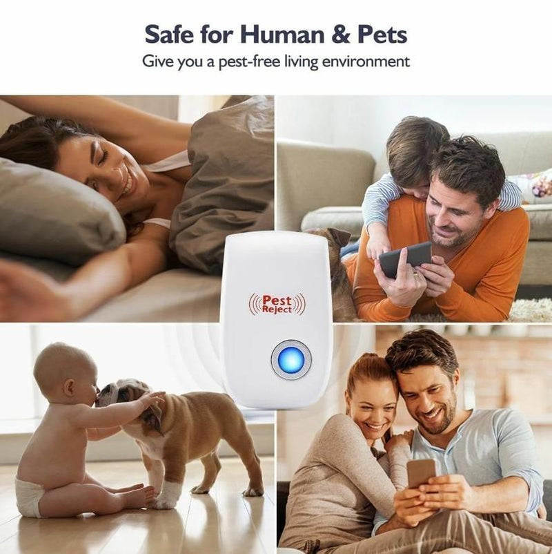 2025 Upgraded Ultrasonic Pest Repeller - Eco-Friendly Solution for Roaches, Rodents, and More - 6 Pack