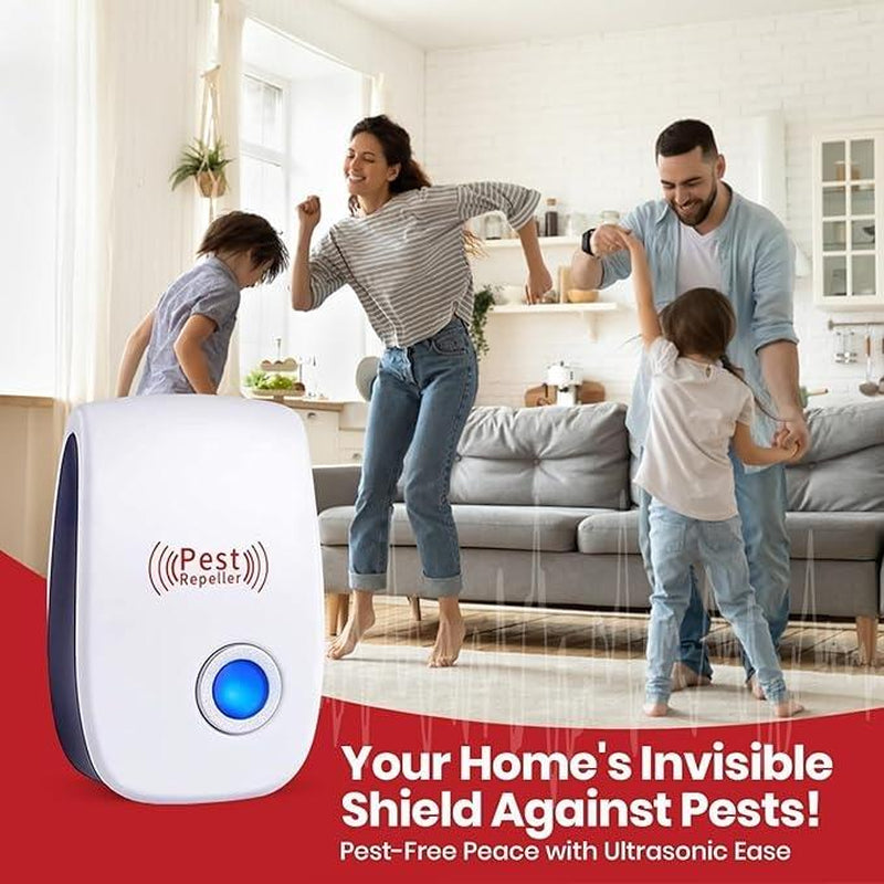 2025 Upgraded Ultrasonic Pest Repeller - Eco-Friendly Solution for Roaches, Rodents, and More - 6 Pack