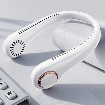 Stay Cool Anywhere! Hands-Free Neck Fan with Rechargeable Bladeless Technology - Perfect for Sports, Travel, and Office Use - Up to 8 Hours of Comfort on the Go