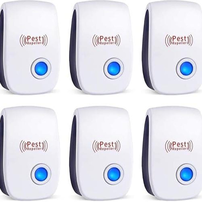 2025 Upgraded Ultrasonic Pest Repeller - Eco-Friendly Solution for Roaches, Rodents, and More - 6 Pack